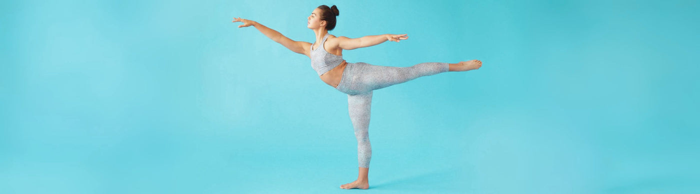 Woman doing the arabesque exercise for better balance