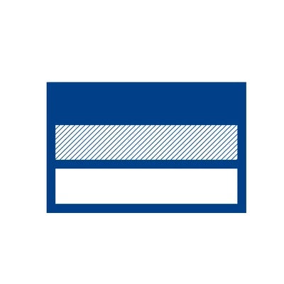 Closed-up logo of a flag in a blue colour and white background that represents the country of Germany where the products of Bauerfeind Australia originated and made.