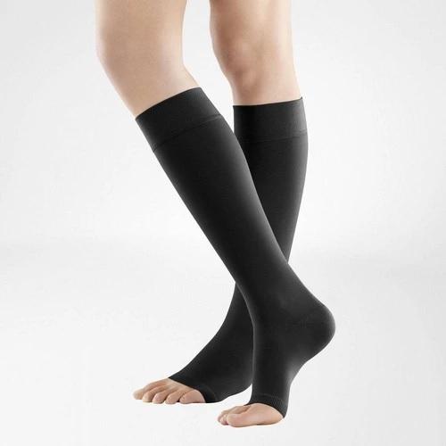 Compression Stockings: VenoTrain Knee High Compression Stockings Open Toe  Black - Bauerfeind Australia